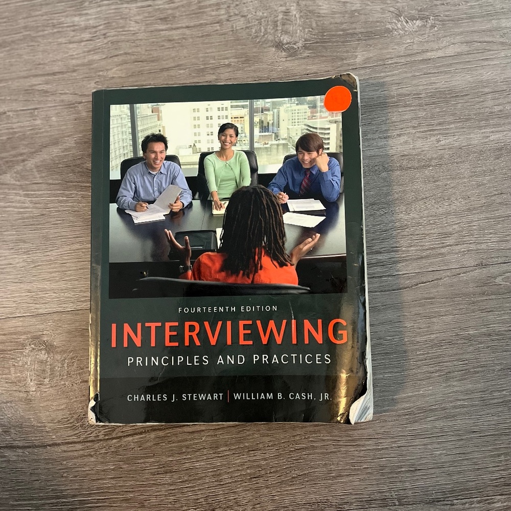 Interviewing: Principles and Practices - 14th edition